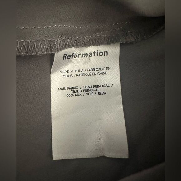 Reformation Casette Maxi Silk Dress “Shale” Open Back Cut-out Sz10 NWT - Picture 7 of 10